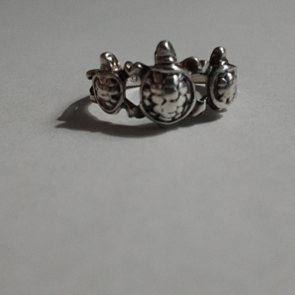 Turtle. 925 Sterling Silver Ring - image 2